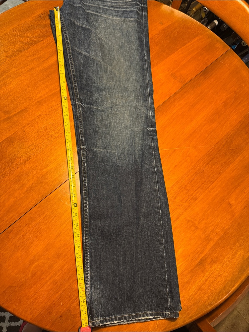 Big Star Men's Dark Blue Straight Jeans with Signature Pocket Stitch - Picture 7 of 7